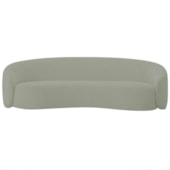 Sofá Orgânico Luxo Recepção 220cm Amore Bouclé Verde Oliva