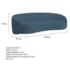 Sofá Orgânico Luxo Recepção 220cm Amore Linho Azul Royal