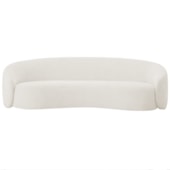 Sofá Orgânico Luxo Recepção 250cm Amore Bouclé Branco