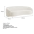 Sofá Orgânico Luxo Recepção 250cm Amore Bouclé Branco