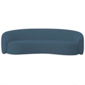 Sofá Orgânico Luxo Recepção 250cm Amore Linho Azul Royal