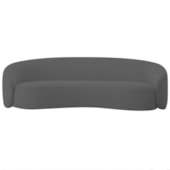 Sofá Orgânico Luxo Recepção 250cm Amore Linho Cinza Escuro