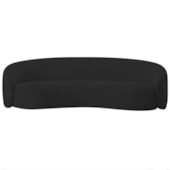 Sofá Orgânico Luxo Recepção 250cm Amore Linho Preto