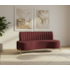 sofá Recamier curvo Sala de Estar Safira Suede Bordo