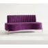 sofá Recamier curvo Sala de Estar Safira Suede Roxo