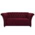 Sofá Recamier Decorativa Chesterfield Sofia Suede Bordô Capitonê - Amarena Móveis