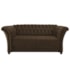 Sofá Recamier Decorativa Chesterfield Sofia Suede Marrom Capitonê - Amarena Móveis