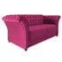 Sofá Recamier Decorativa Chesterfield Sofia Suede Pink Capitonê - Amarena Móveis