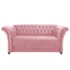 Sofá Recamier Decorativa Chesterfield Sofia Suede Rosa Bebê Capitonê - Amarena Móveis