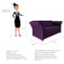 Sofá Recamier Decorativa Chesterfield Sofia Suede Roxo Capitonê - Amarena Móveis