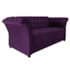 Sofá Recamier Decorativa Chesterfield Sofia Suede Roxo Capitonê - Amarena Móveis