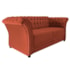 Sofá Recamier Decorativa Chesterfield Sofia Suede Terracota Capitonê - Amarena Móveis